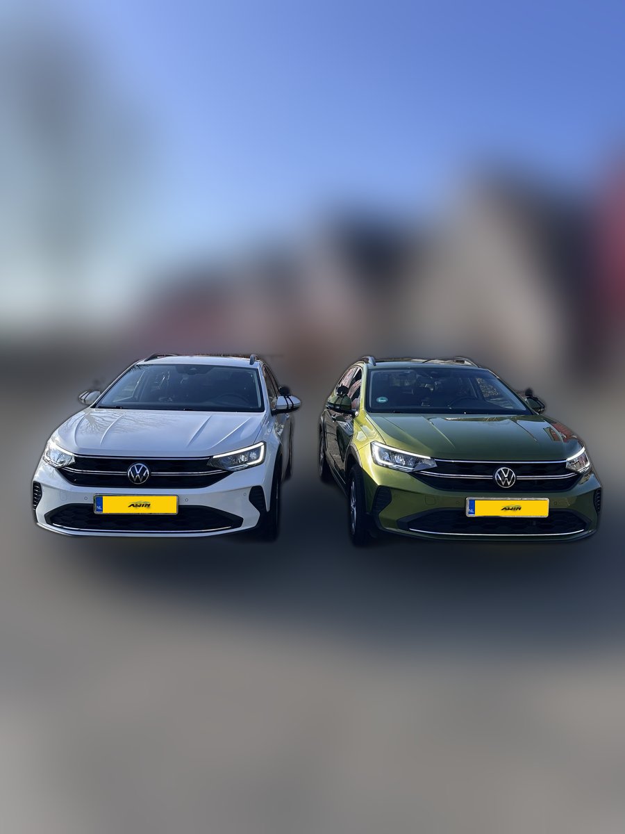 Lesauto's Rijschool Awin, VW Taigo wit en groen in Almere